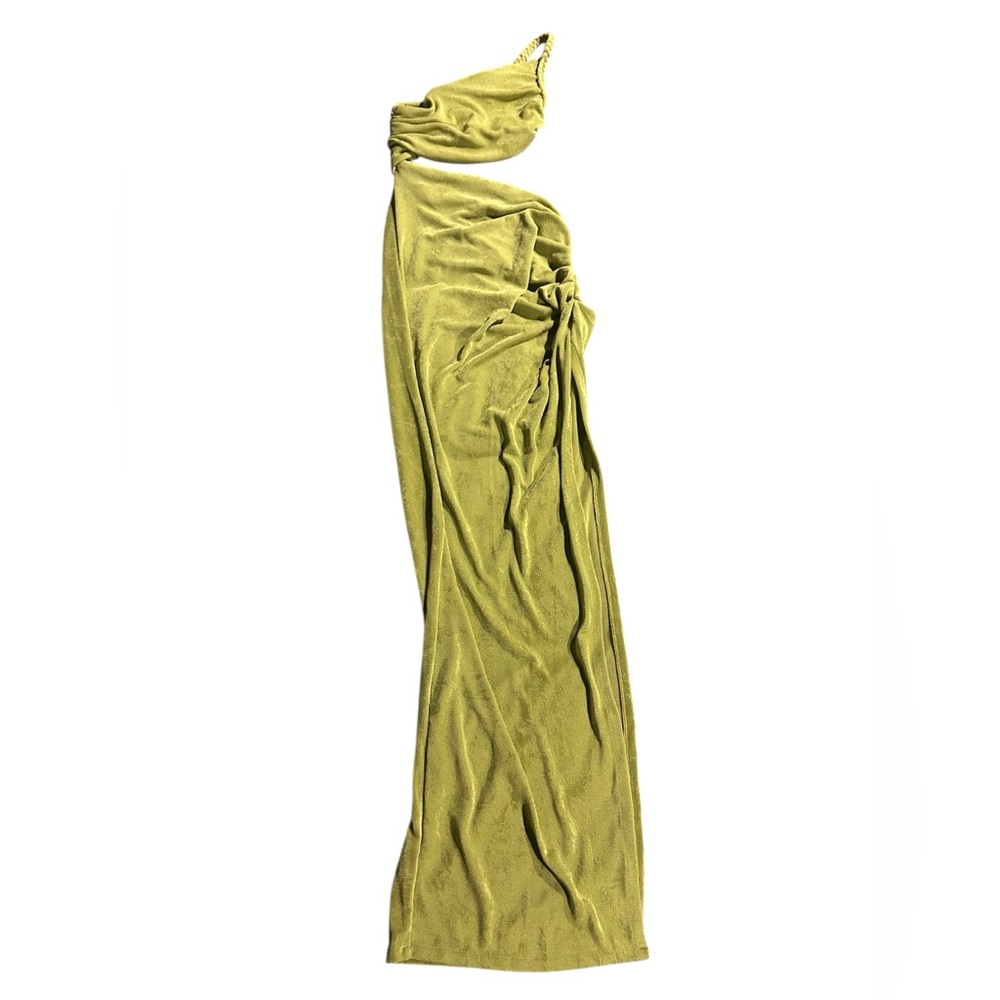 !!NWOT!! - OH POLLY ISHTAR ONE SHOULDER CUT OUT MAXI DRESS IN GREEN - SZ 2 - Picture 2 of 12